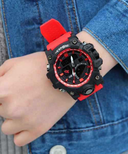 FL import collection（エフエルインポートコレクション）の「【EXPONI】多機能ダブルフェイスウォッチ（アナログ腕時計・メンズ・ブラック系その他2/ブラック系その他3/グリーン系その他2/ブルー系その他2/ブルー系その他3/レッド系その他2/レッド系その他3/シルバー系その他2/ゴールド系その他2・FREE）」の15枚目の写真