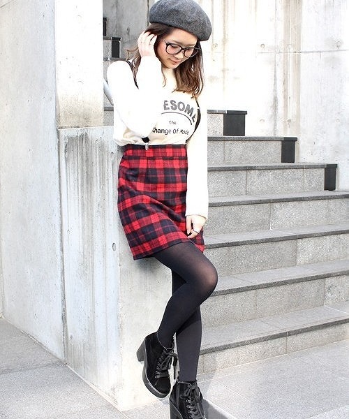 WEGO（ウィゴー）の「WEGO/ハイネックロゴニットソー（ニット/セーター・レディース・アイボリー/杢グレー/サックスブルー/ネイビー・FREE）」の17枚目の写真