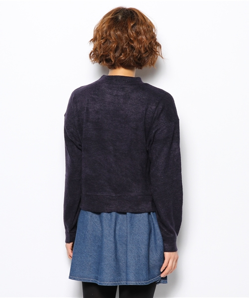 WEGO（ウィゴー）の「WEGO/ハイネックロゴニットソー（ニット/セーター・レディース・アイボリー/杢グレー/サックスブルー/ネイビー・FREE）」の8枚目の写真