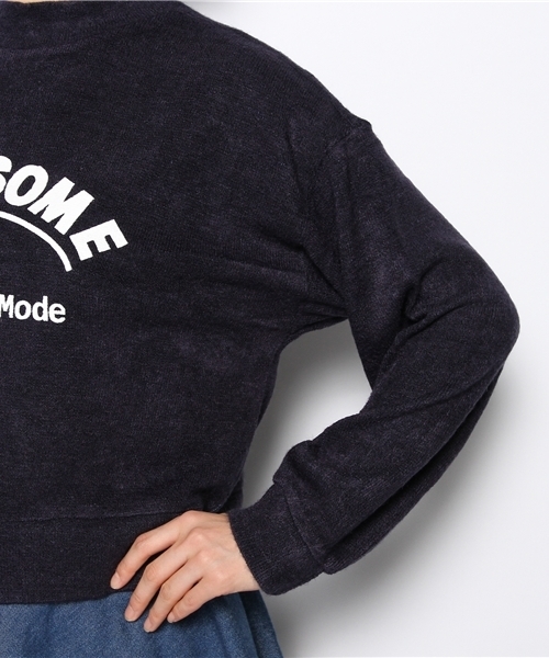 WEGO（ウィゴー）の「WEGO/ハイネックロゴニットソー（ニット/セーター・レディース・アイボリー/杢グレー/サックスブルー/ネイビー・FREE）」の10枚目の写真