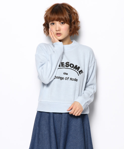 WEGO（ウィゴー）の「WEGO/ハイネックロゴニットソー（ニット/セーター・レディース・アイボリー/杢グレー/サックスブルー/ネイビー・FREE）」の13枚目の写真