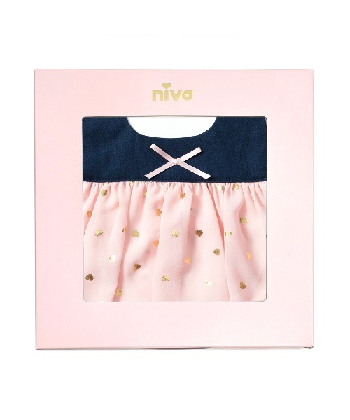 niva（ニヴァ）の「【niva/ニヴァ】Many Gold Hearts（スタイ/よだれかけ・キッズ・ピンク・FREE）」の4枚目の写真