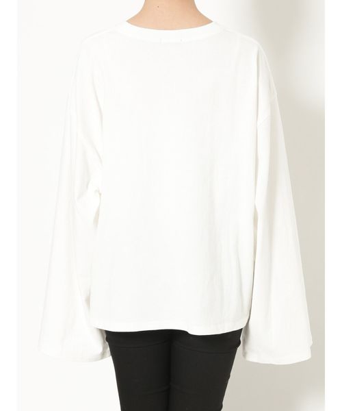 MURUA（ムルーア）の「CATロングTシャツ（Tシャツ/カットソー・レディース・ホワイト/ブラック/ラベンダー・FREE）」の13枚目の写真