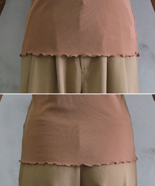 select MOCA（セレクトモカ）の「パワーネットチュールカットソー（Tシャツ/カットソー・レディース・ブラック/ベージュ/ブラウン・FREE）」の4枚目の写真