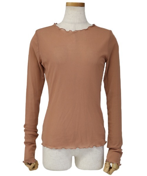 select MOCA（セレクトモカ）の「パワーネットチュールカットソー（Tシャツ/カットソー・レディース・ブラック/ベージュ/ブラウン・FREE）」の12枚目の写真