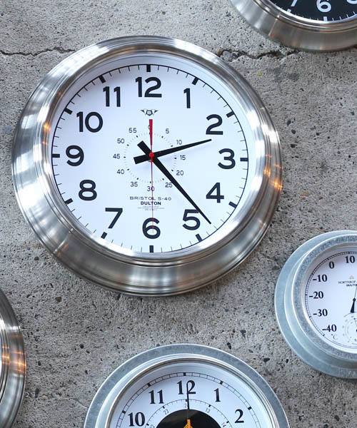 NORTHROP 家具・インテリア DULTON BRISTOL S-40 掛時計 ステンレス