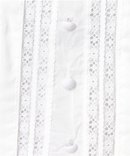 BEAMS BOY（ビームスボーイ）の「BEAMS BOY / 首レース 後ボタン ブラウス（シャツ/ブラウス・レディース・ホワイト・ONE SIZE）」の8枚目の写真