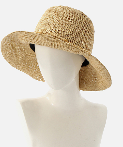 AZUL by moussy（アズールバイマウジー）の「PAPER FOLDING HAT/折り畳みペーパーハット（ハット・レディース・ベージュ/ブラック/ブラウン・FREE）」の11枚目の写真