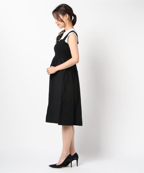 LUGG NAGG(ラグナグ)の「【Jewelobe/ ジュエローブ】 シャーリングサス付きワンピース(ワンピース・レディース・ピンク/サックスブルー/ベージュ/ブラック・FREE)」の5枚目の写真