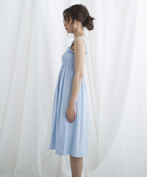 LUGG NAGG(ラグナグ)の「【Jewelobe/ ジュエローブ】 シャーリングサス付きワンピース(ワンピース・レディース・ピンク/サックスブルー/ベージュ/ブラック・FREE)」の9枚目の写真