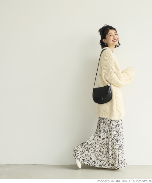 coca（coca）（コカ）の「レオパード柄ロング丈プリーツスカート（スカート・レディース・ホワイト/ブラウン・ONE SIZE）」の15枚目の写真