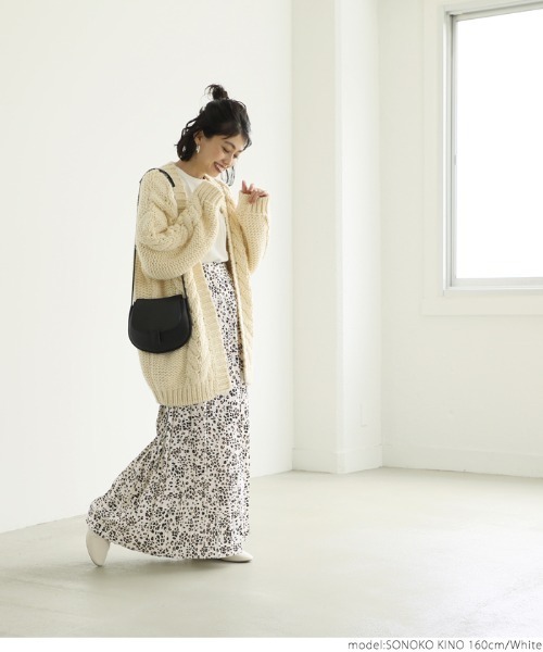 coca（coca）（コカ）の「レオパード柄ロング丈プリーツスカート（スカート・レディース・ホワイト/ブラウン・ONE SIZE）」の13枚目の写真