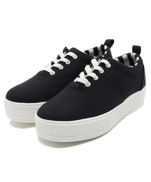 WEGO（ウィゴー）の「WEGO/厚底ローカットスニーカー（スニーカー・レディース・アイボリー/グレー/ブラック・22.5/24.5/23.5）」の3枚目の写真