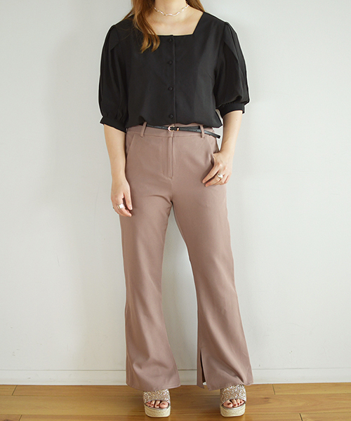 PairPair（ペアペア）の「スクエアネックバックリボンブラウス（シャツ/ブラウス・レディース・ブラック/アイボリー・FREE）」の10枚目の写真