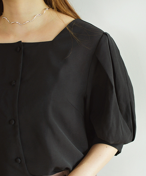 PairPair（ペアペア）の「スクエアネックバックリボンブラウス（シャツ/ブラウス・レディース・ブラック/アイボリー・FREE）」の15枚目の写真