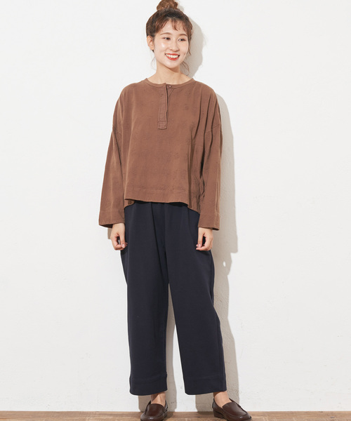 PUAL CE CIN(ピュアルセシン)の「ニットチノギャザーパンツ(その他パンツ・レディース・ベージュ/カーキ/モカ/ネイビー・FREE)」の13枚目の写真