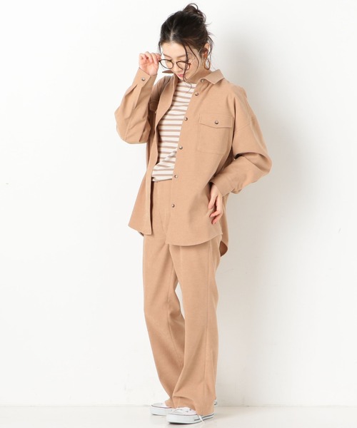 archives（アルシーヴ）の「【setupにも】起毛カルゼフレアパンツ（その他パンツ・レディース・ベージュ/ブラウン/ブルー/アイボリー・MEDIUM）」の7枚目の写真