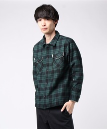 【OUTDOOR PRODUCTS】裏ボアネルチェックシャツ　ワークテイスト　シャツアウター