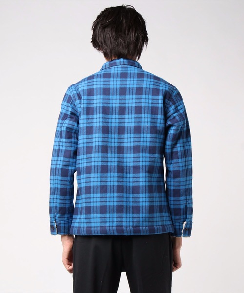 OUTDOOR PRODUCTS（アウトドアプロダクツ）の「【OUTDOOR PRODUCTS】裏ボアネルチェックシャツ　ワークテイスト　シャツアウター（シャツ/ブラウス・メンズ・チャコールグレー/レッド/ブルー/グリーン・SMALL/MEDIUM/LARGE/X-LARGE）」の6枚目の写真