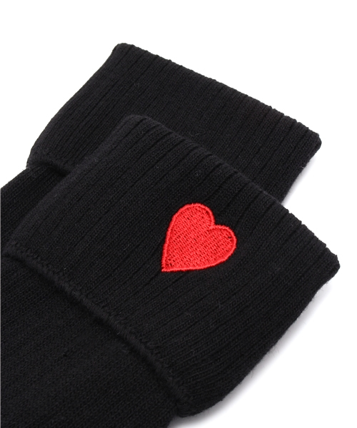 WEGO（ウィゴー）の「WEGO/ハート折り返しソックス（ソックス/靴下・レディース・ホワイト/ブラック/レッド・FREE）」の4枚目の写真