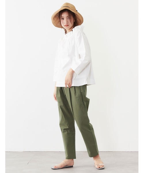 POU DOU DOU（プードゥドゥ）の「天竺フィッシャーマンスモック（Tシャツ/カットソー・レディース・オフホワイト/アイボリー/ダークグレー・3）」の15枚目の写真