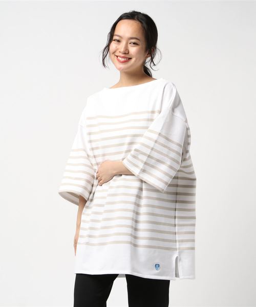 ☆yumi☆新品 Orcival ラッセルビッグシルエット レディース ORCIVAL（オーシバル）の「ORCIVAL/オーシバル ラッセルボーダービッグ