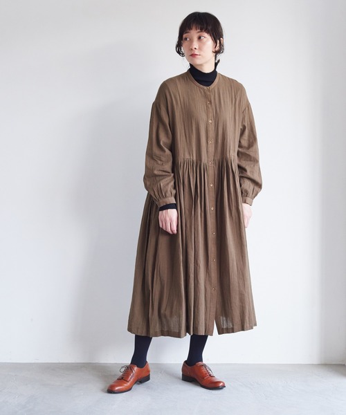 Early Autumn ソフトクレープ ハンドピンタックワンピース シャツワンピース Lene レネ のファッション通販 Zozotown