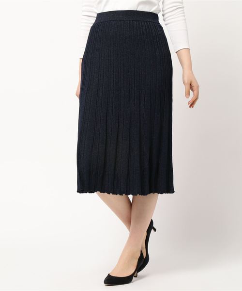 12Twelve Agenda(トゥエルブ アジェンダ)の「SUラメプリーツニットスカート(スカート・レディース・ラベンダー/ネイビー/チャコールグレー・M)」の15枚目の写真