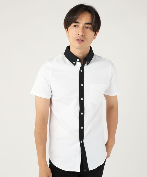 LIL VENDARS（リルヴェンダース）の「ストレッチ オックスフォード ボタンダウン シャツ 半袖（シャツ/ブラウス・メンズ・ホワイト/ブラック/ベージュ/ネイビー/グレー/カーキ/サックスブルー/ピンク/マルチ/その他1/ホワイト系その他/グレー系その他/ベージュ系その他/ストライプ/ワイン/グレー系その他2・M/L/XL/S）」の15枚目の写真