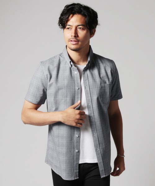 LIL VENDARS（リルヴェンダース）の「ストレッチ オックスフォード ボタンダウン シャツ 半袖（シャツ/ブラウス・メンズ・ホワイト/ブラック/ベージュ/ネイビー/グレー/カーキ/サックスブルー/ピンク/マルチ/その他1/ホワイト系その他/グレー系その他/ベージュ系その他/ストライプ/ワイン/グレー系その他2・M/L/XL/S）」の6枚目の写真