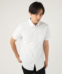 ストレッチ オックスフォード ボタンダウン シャツ 半袖