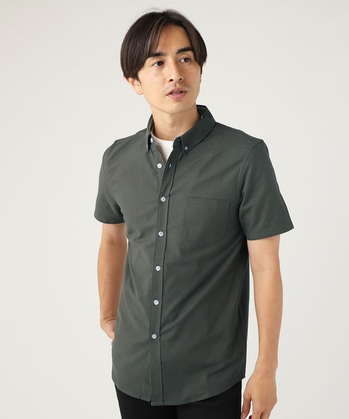 LIL VENDARS（リルヴェンダース）の「ストレッチ オックスフォード ボタンダウン シャツ 半袖（シャツ/ブラウス・メンズ・ホワイト/ブラック/ベージュ/ネイビー/グレー/カーキ/サックスブルー/ピンク/マルチ/その他1/ホワイト系その他/グレー系その他/ベージュ系その他/ストライプ/ワイン/グレー系その他2・M/L/XL/S）」の10枚目の写真