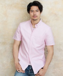 ストレッチ オックスフォード ボタンダウン シャツ 半袖