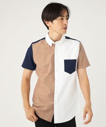ストレッチ オックスフォード ボタンダウン シャツ 半袖