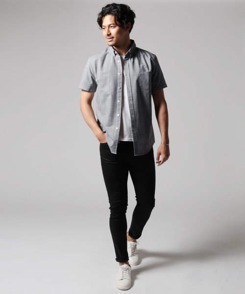 LIL VENDARS（リルヴェンダース）の「ストレッチ オックスフォード ボタンダウン シャツ 半袖（シャツ/ブラウス・メンズ・ホワイト/ブラック/ベージュ/ネイビー/グレー/カーキ/サックスブルー/ピンク/マルチ/その他1/ホワイト系その他/グレー系その他/ベージュ系その他/ストライプ/ワイン/グレー系その他2・M/L/XL/S）」の17枚目の写真