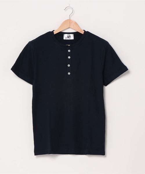 Bling Leads(ブリングリーズ)の「Bling Leads/サーマル半袖ヘンリーネックTee(Tシャツ/カットソー・メンズ・ホワイト/ブラック/グレー/カーキ/ネイビー/サックスブルー/ライトピンク・LARGE/X-LARGE/MEDIUM)」の12枚目の写真