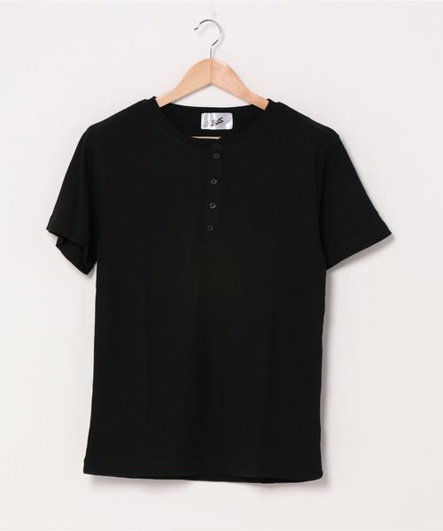 Bling Leads(ブリングリーズ)の「Bling Leads/サーマル半袖ヘンリーネックTee(Tシャツ/カットソー・メンズ・ホワイト/ブラック/グレー/カーキ/ネイビー/サックスブルー/ライトピンク・LARGE/X-LARGE/MEDIUM)」の16枚目の写真