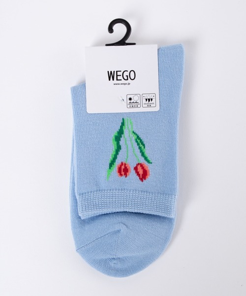 WEGO(ウィゴー)の「WEGO/チューリップソックス(ソックス/靴下・レディース・ホワイト/ブラック/サックスブルー/ライトブラウン・FREE)」の5枚目の写真