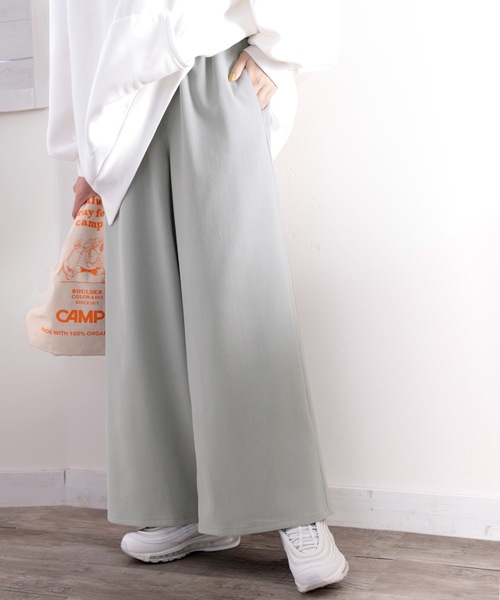 classicalelf(クラシカルエルフ)の「たなびくフレア、Aラインの魅力。イージーフレアパンツ(その他パンツ・レディース・アイボリー/ライトブラウン/ブラック/グレー・SMALL/MEDIUM/LARGE/X-LARGE)」の4枚目の写真