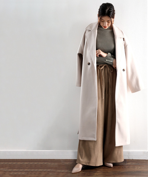 classicalelf(クラシカルエルフ)の「たなびくフレア、Aラインの魅力。イージーフレアパンツ(その他パンツ・レディース・アイボリー/ライトブラウン/ブラック/グレー・SMALL/MEDIUM/LARGE/X-LARGE)」の12枚目の写真