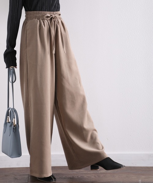 classicalelf(クラシカルエルフ)の「たなびくフレア、Aラインの魅力。イージーフレアパンツ(その他パンツ・レディース・アイボリー/ライトブラウン/ブラック/グレー・SMALL/MEDIUM/LARGE/X-LARGE)」の14枚目の写真