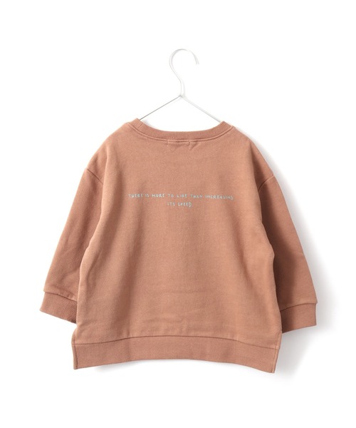 MAKE YOUR DAY（メイクユアデイ）の「ほっとひと息プリント裏毛トレーナー■80～140cm（スウェット・キッズ・ベージュ/ブラウン/レッド/ブルー・90/100/110/120/130/140/80）」の7枚目の写真
