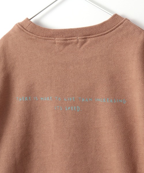 MAKE YOUR DAY（メイクユアデイ）の「ほっとひと息プリント裏毛トレーナー■80～140cm（スウェット・キッズ・ベージュ/ブラウン/レッド/ブルー・90/100/110/120/130/140/80）」の15枚目の写真