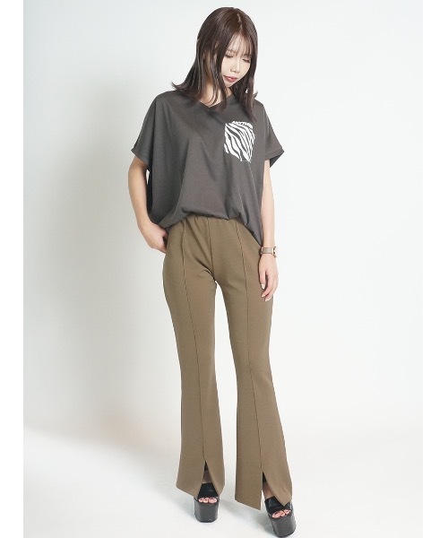 one way（ワンウェイ）の「センタープレスフレアＰＴ（その他パンツ・レディース・ブラック/ベージュ/ライトブラウン/ライトブルー・FREE）」の7枚目の写真