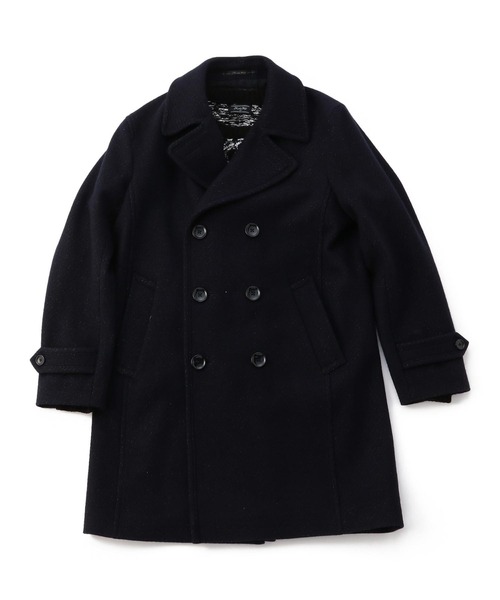 MEN'S BIGI（メンズビギ）の「ファインウールツイルメルトンピーコート（チェスターコート・メンズ・ネイビー/ボルドー・01/02/03/04）」の13枚目の写真