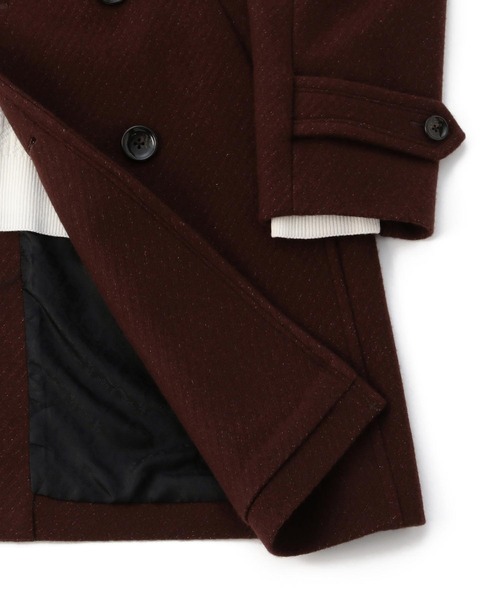 MEN'S BIGI（メンズビギ）の「ファインウールツイルメルトンピーコート（チェスターコート・メンズ・ネイビー/ボルドー・01/02/03/04）」の11枚目の写真