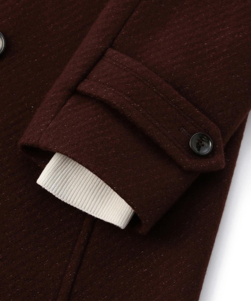 MEN'S BIGI（メンズビギ）の「ファインウールツイルメルトンピーコート（チェスターコート・メンズ・ネイビー/ボルドー・01/02/03/04）」の18枚目の写真
