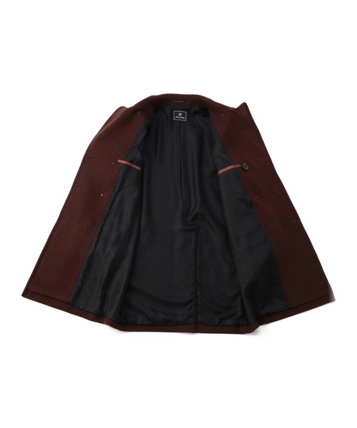 MEN'S BIGI（メンズビギ）の「ファインウールツイルメルトンピーコート（チェスターコート・メンズ・ネイビー/ボルドー・01/02/03/04）」の9枚目の写真