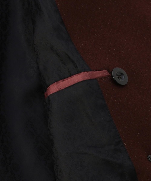 MEN'S BIGI（メンズビギ）の「ファインウールツイルメルトンピーコート（チェスターコート・メンズ・ネイビー/ボルドー・01/02/03/04）」の22枚目の写真