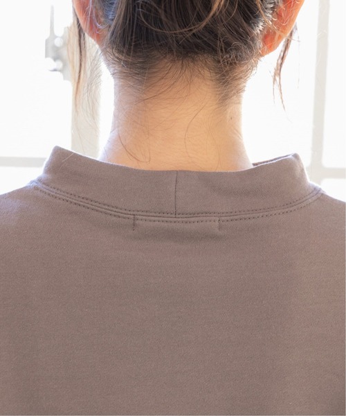 PREFERIR（プレフェリール）の「モックネック ボリューム袖 スウェット トレーナー（Tシャツ/カットソー・レディース・モカ/ピンク/ブラック/グリーン/チャコールグレー・FREE）」の8枚目の写真